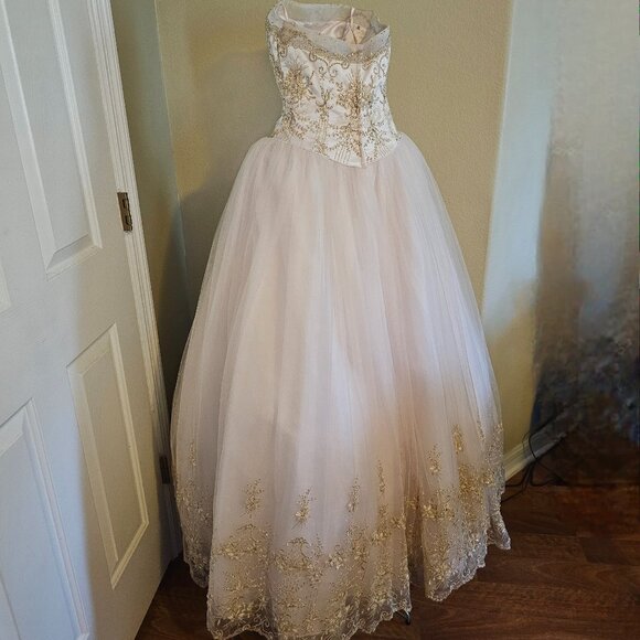 Gorgeous Light Blush Pink Formal Ball Gown Dress - Picture 8 of 12